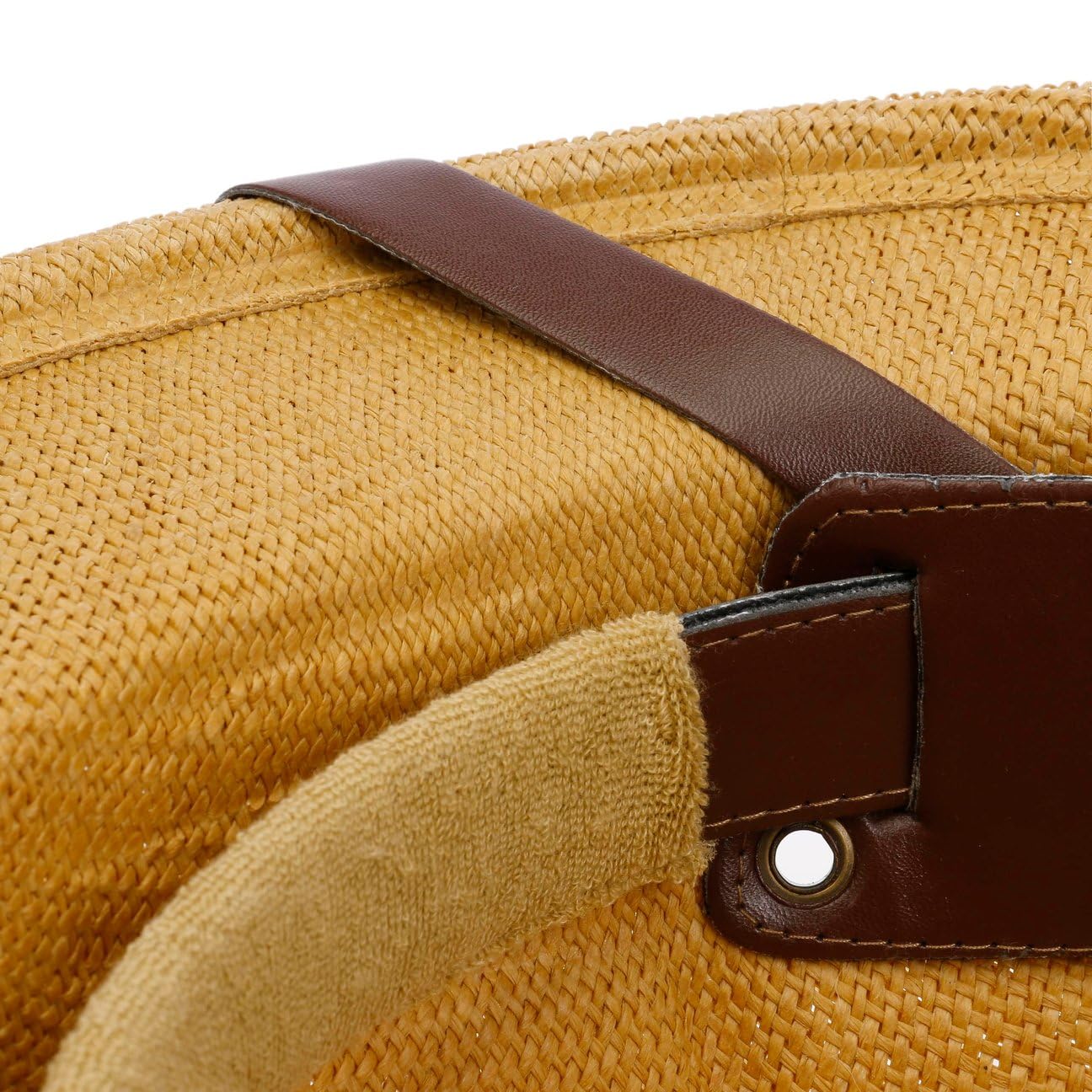 Conner Casco Colonial Bendigo Mujer/Hombre - Sombrero de Paja Verano con Banda Piel Primavera/Verano