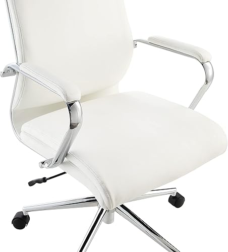 Miniatura 10 de Office Star Silla de oficina ajustable Antimicrobial Manager con base cromada, respaldo medio, tela de nieve Dillon