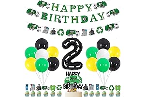 Garbage Truck 2nd Birthday Decorations Boys Party Decorations