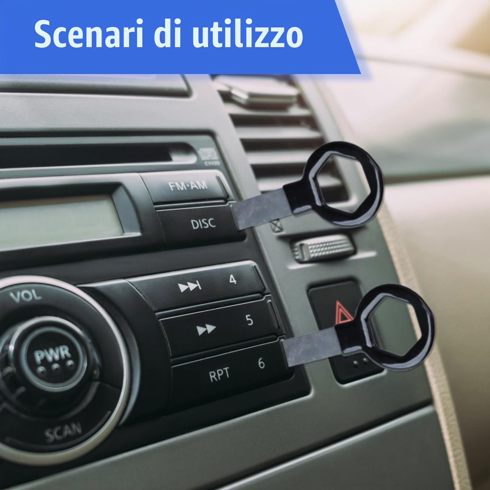 Kit 4 Chiavi Di Sblocco Autoradio – In Acciaio Inox, Per Stereo Mercedes/Ford E Modelli Dal 1998, Estrazione Senza Danni