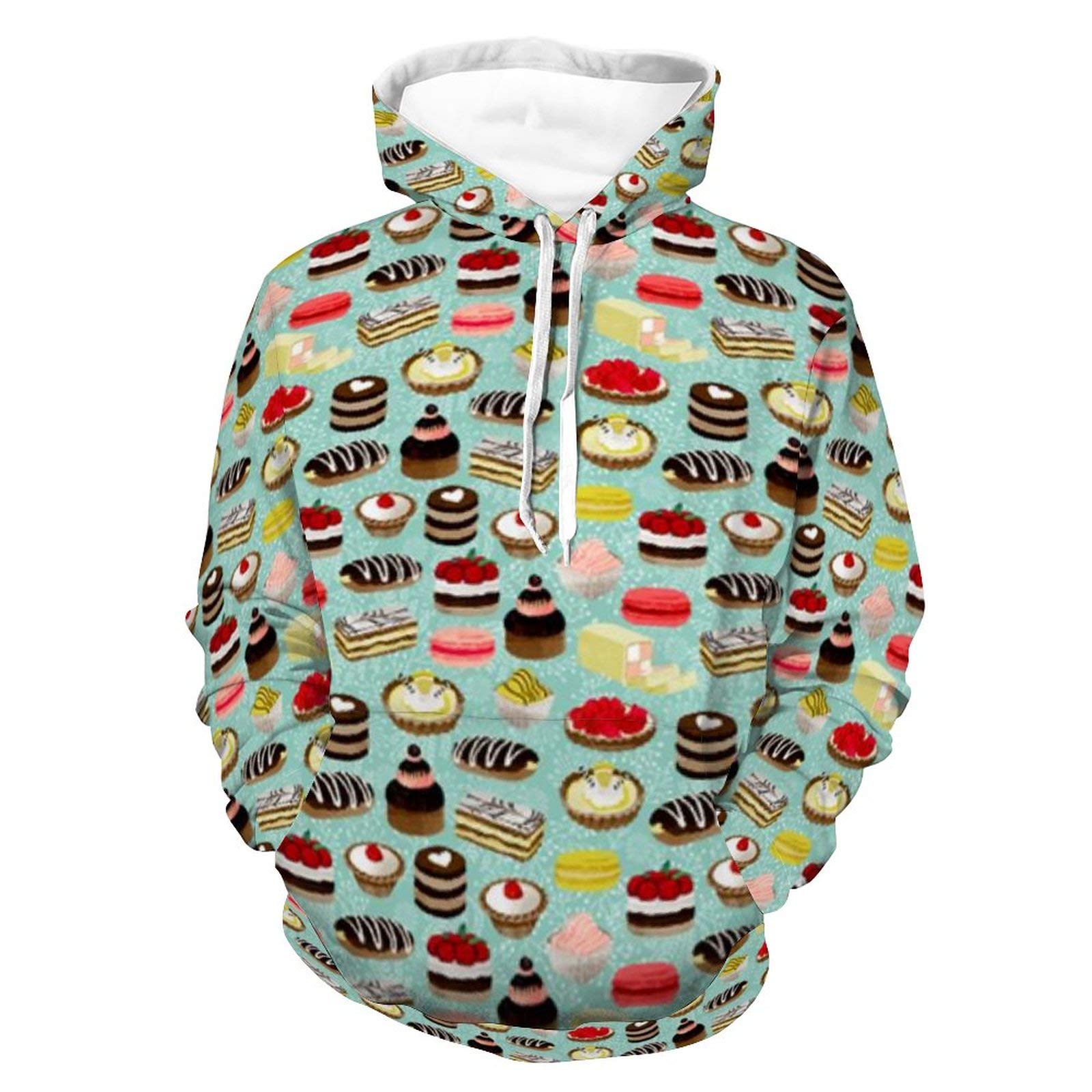 Damen Herren Hoodies 3D Druck Unisex Mode Kapuzenpullover Sweatshirts Casual Herbst Outfit mit Tasche für Jogging Urlaub