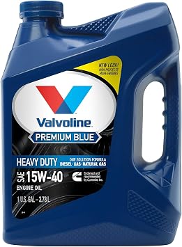 Valvoline Premium Blue SAE 15W-40 Diesel Engine Oil 1 GA, Case of 3
