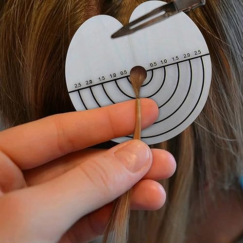 Miniatura 5 de 25 piezas de plantilla espaciadora redonda de un solo agujero, protectores de protección contra el calor para extensiones de cabello, protectores de