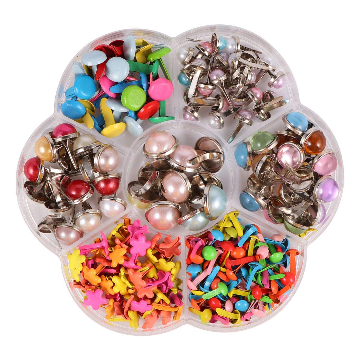 Attaches parisiennes colorées Pretyzoo : mini brads métalliques 6-12mm pour scrapbooking
