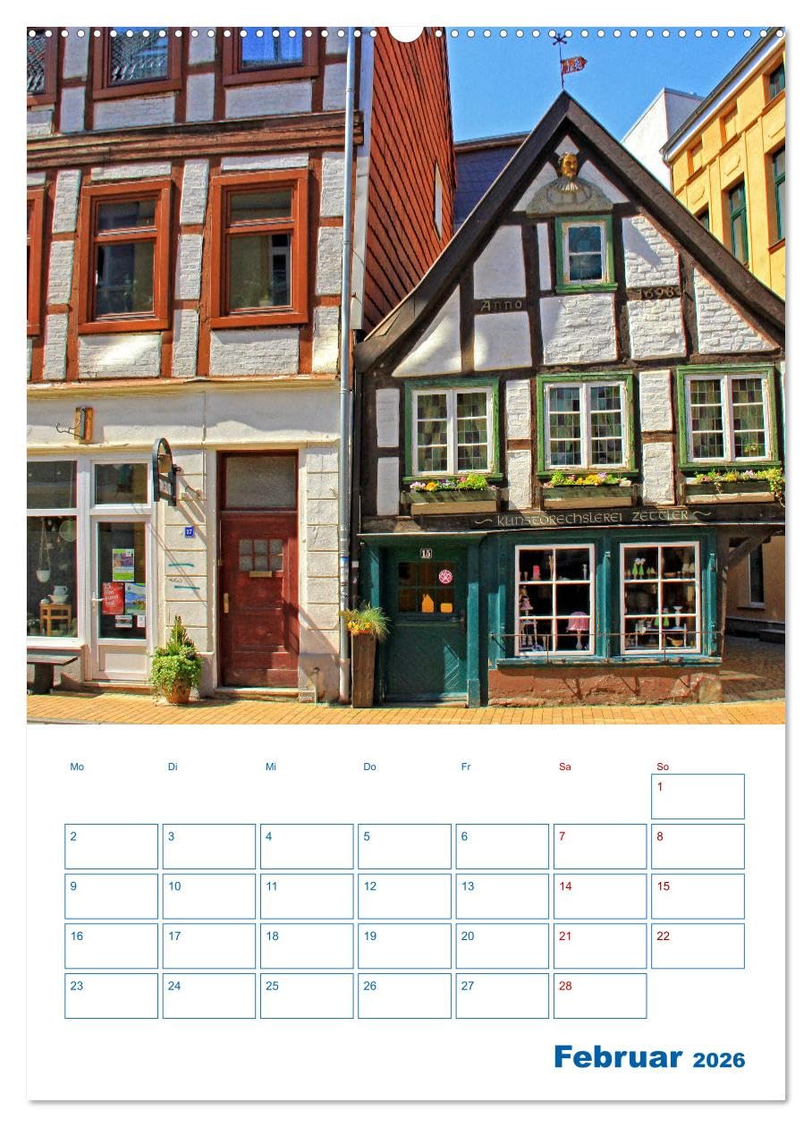 Residenzstadt Schwerin Mecklemburgo-Pomerania Occidental - Agenda (calendario de pared 2026 DIN A2 alto), calendario mensual CALVENDO