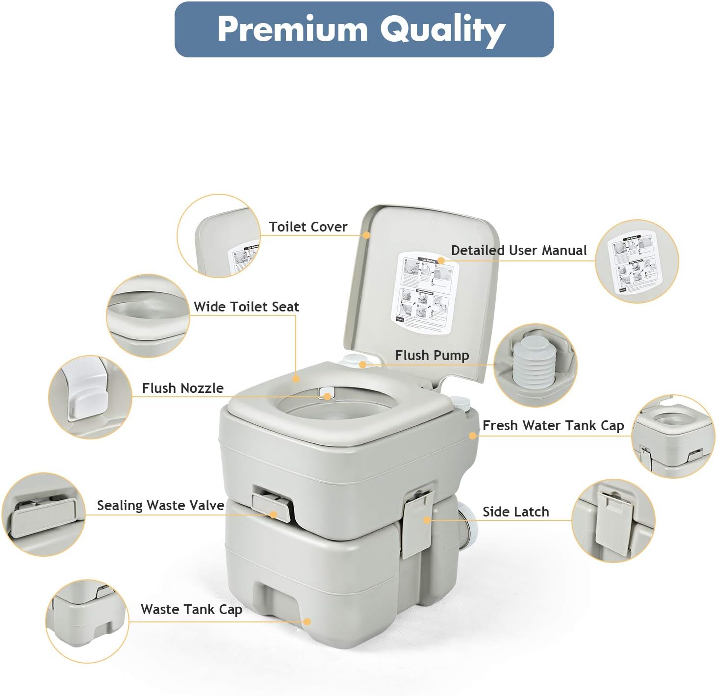 Onе-Dау Sаlе: Uр tо 80% оƒƒ Safstar Portable Toilet, Outdoor Camping and Travel Toilet with Powerful Pump, 5.3 Gallon Waste Tank with Level Indicator, Ideal for Travel Boating RV Trailer Nеw Arrіvаlѕ Safstar Portable Toilet, Outdoor Camping and Travel Toilet with Powerful Pump, 5.3 Gallon Waste Tank with Level Indicator, Ideal for Travel Boating RV Trailer