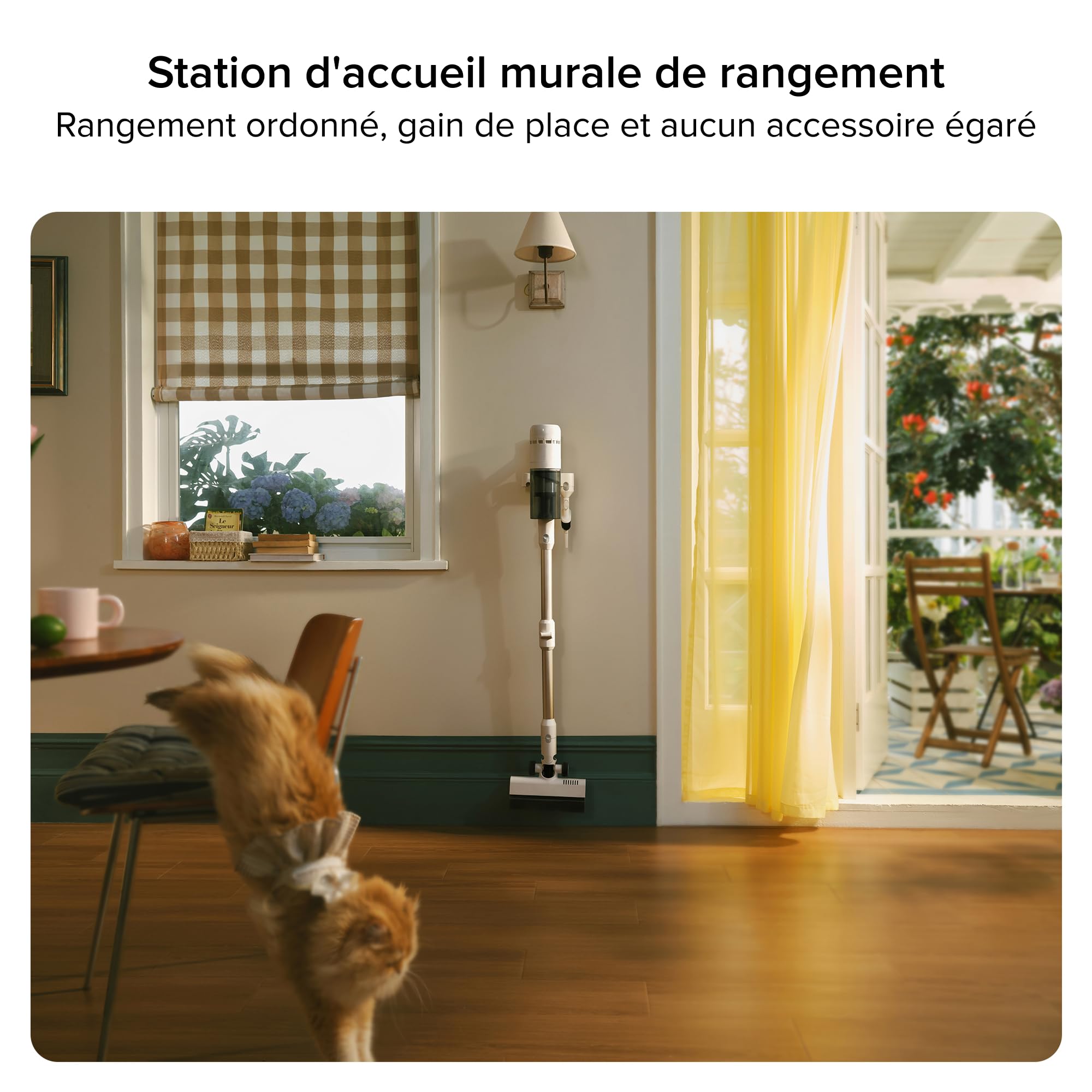 roborock H60 Aspirateur Balai sans Fil, 115 AW, 60 Min d’Autonomie | Tube Pliable 180°, LED Détecte‑Poussière, Brosse Anti‑Emmêlement pour Tapis, Sols et Poils d’Animaux, Léger et Polyvalent