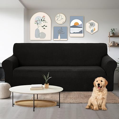 Miniatura 121 de U-NICE HOME Funda elástica para sofá de 2 plazas, funda protectora de muebles para sofá de 2 plazas, apta para mascotas (sofá biplaza, beige)