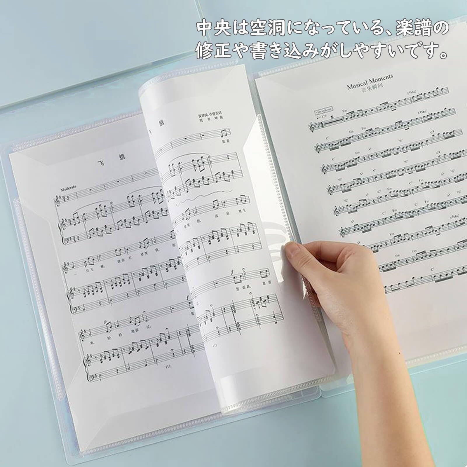 Amazon.co.jp: 楽譜用ファイル 楽譜ケース A4サイズ 10ページ `20枚