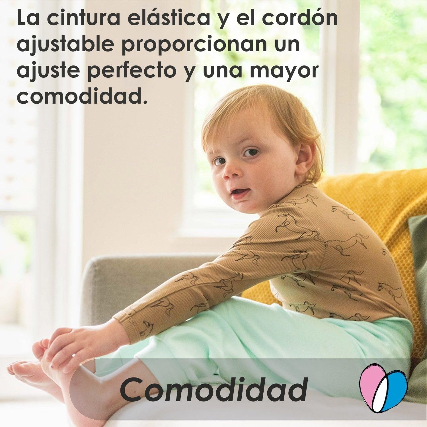 Lovjoy Pantalones Jogger bebés niñas/Pantalones Informales / 100% algodón, Suaves y cómodos