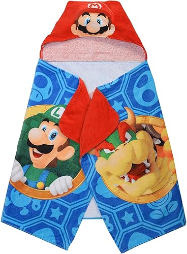 Miniatura 6 de Super Mario Toalla con capucha Nintendo Wrap Niño Azul