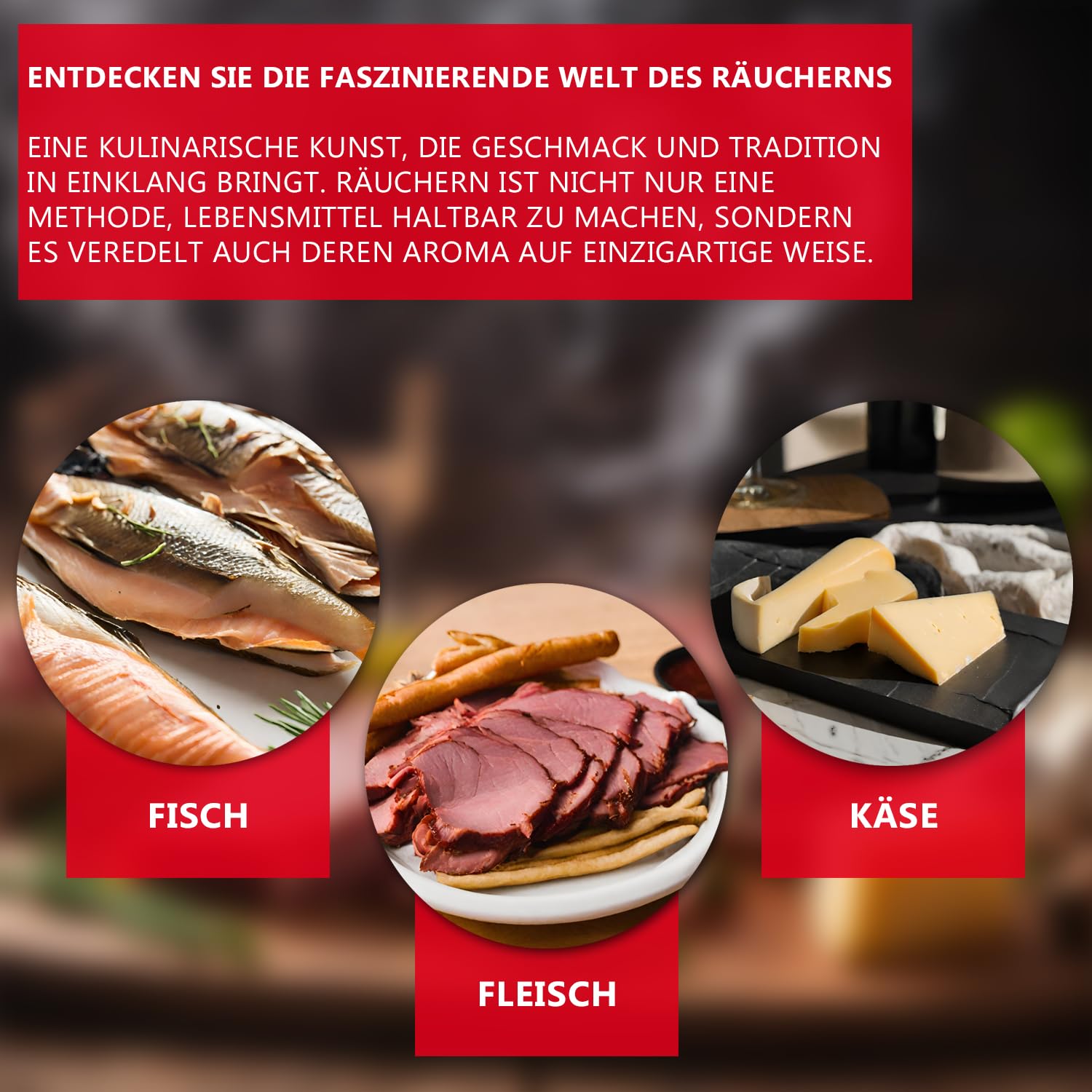 ITA Räucherofen 7000 - Premium Räucherschrank mit 3 Etagen - Legierter Stahl, mit Sichtfenster & Thermometer - EU Qualität Direkt vom Hersteller - Smoker zum Kalträuchern & Heißräuchern