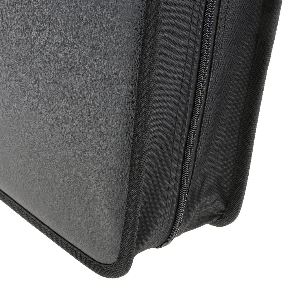 400Disc Uchwyt CD Etui DVD Przechowywanie Portfel VCD Organizer Czarna torba ze skóry PU