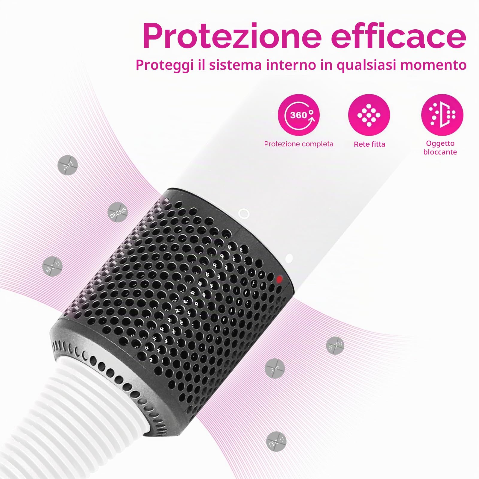 Filtro asciugacapelli migliorato di ricambio per Dyson Supersonic, filtro interno + filtro esterno compatibile con HD01 HD03 HD08 accessori di riparazione (grigio metallico)