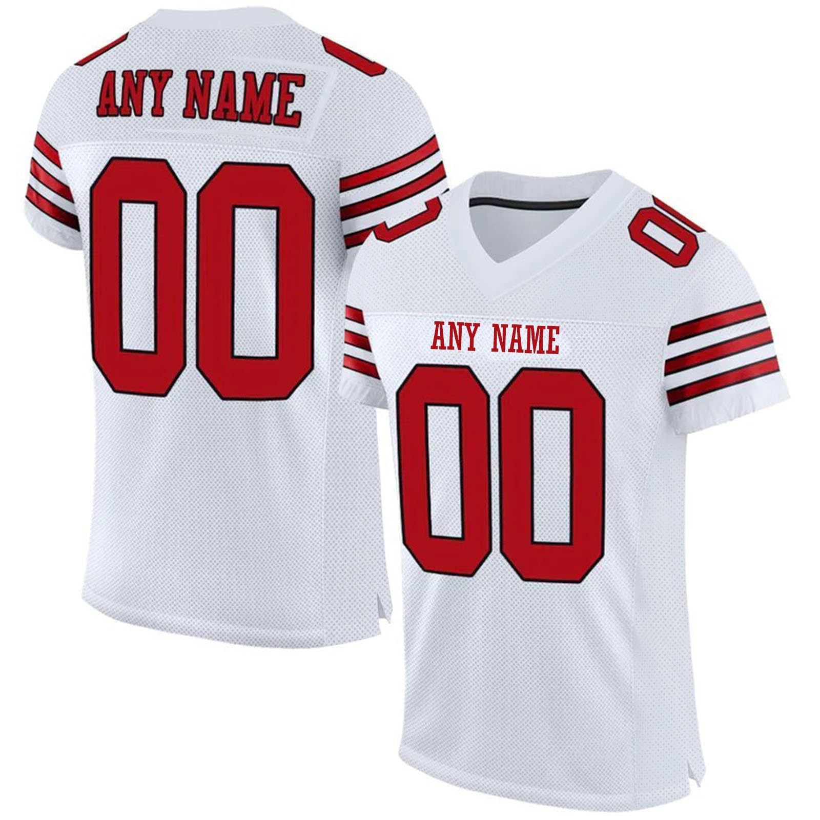 Mens American Football Jersey Personalized Sports T Shirt Quick Dry Breathable Short Sleeve Tee Shirt for Women Kids S-7XL