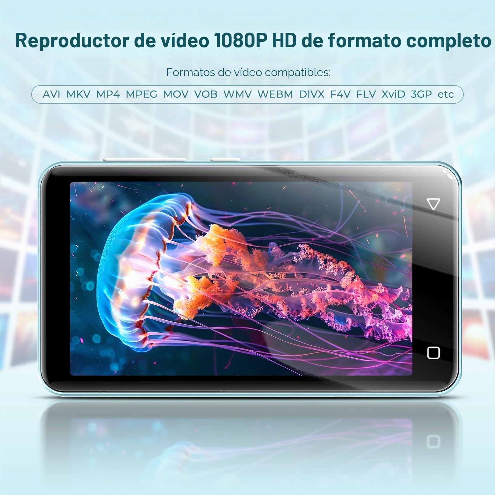 innioasis Reproductor MP3 de 80 GB con Bluetooth y wifi, reproductor de MP3 para niños con Spotify, Spotify Kids, Pandora, Audible, reproductor de música con pantalla táctil de 4 pulgadas con