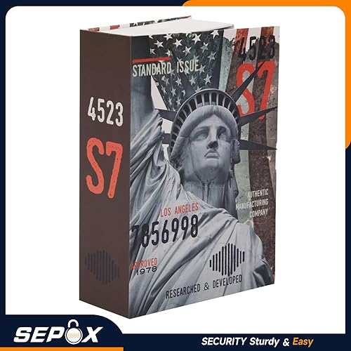 Miniatura 3 de SEPOX 6 cajas de seguridad diferentes para libros, caja grande para libros con cerradura de combinación reajustable de primera calidad, segura para