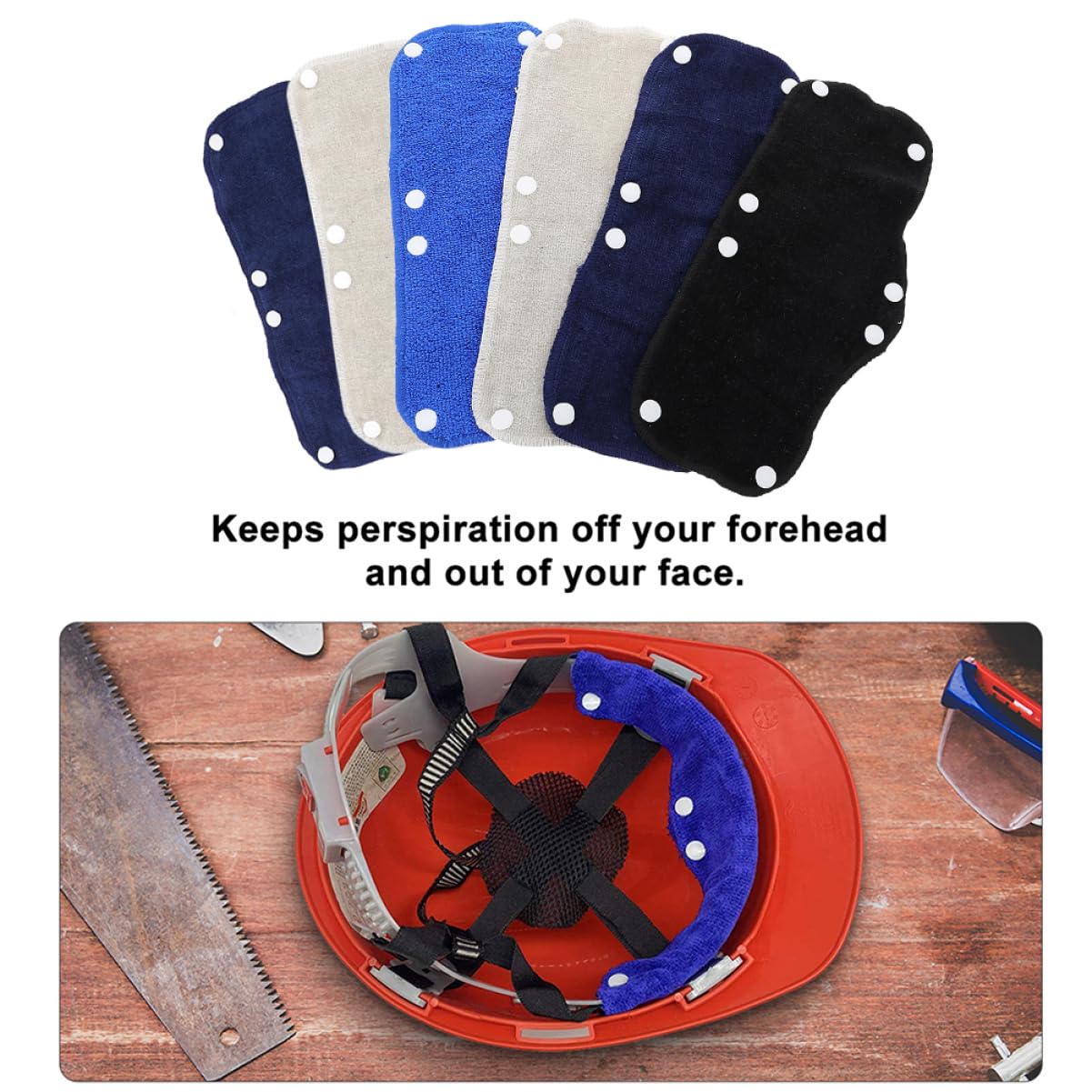 Amosfun 12 STK Schweißband Fahrradhelm Für Damen Fahrradhelme Für Damen Motorradhelm Unter Helmband Heißes Yoga-Handtuch Zubehör Für Schutzhelme Sport Stirnband Für Mädchen Schweißbänder