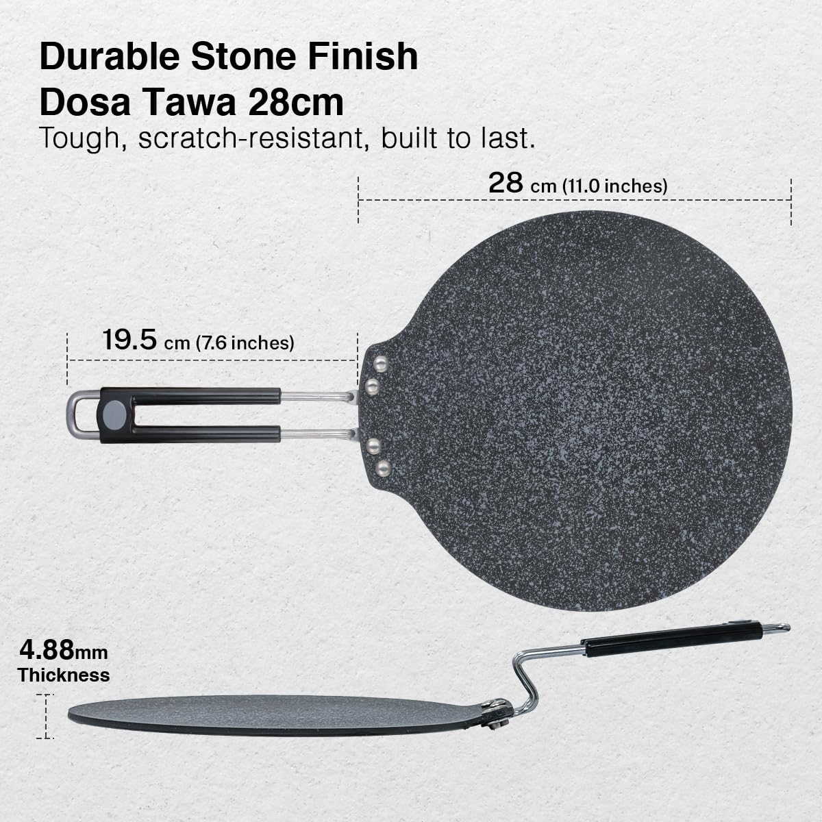 Prestige Durastone Tawa - Non-Stick Dosa Pan -3