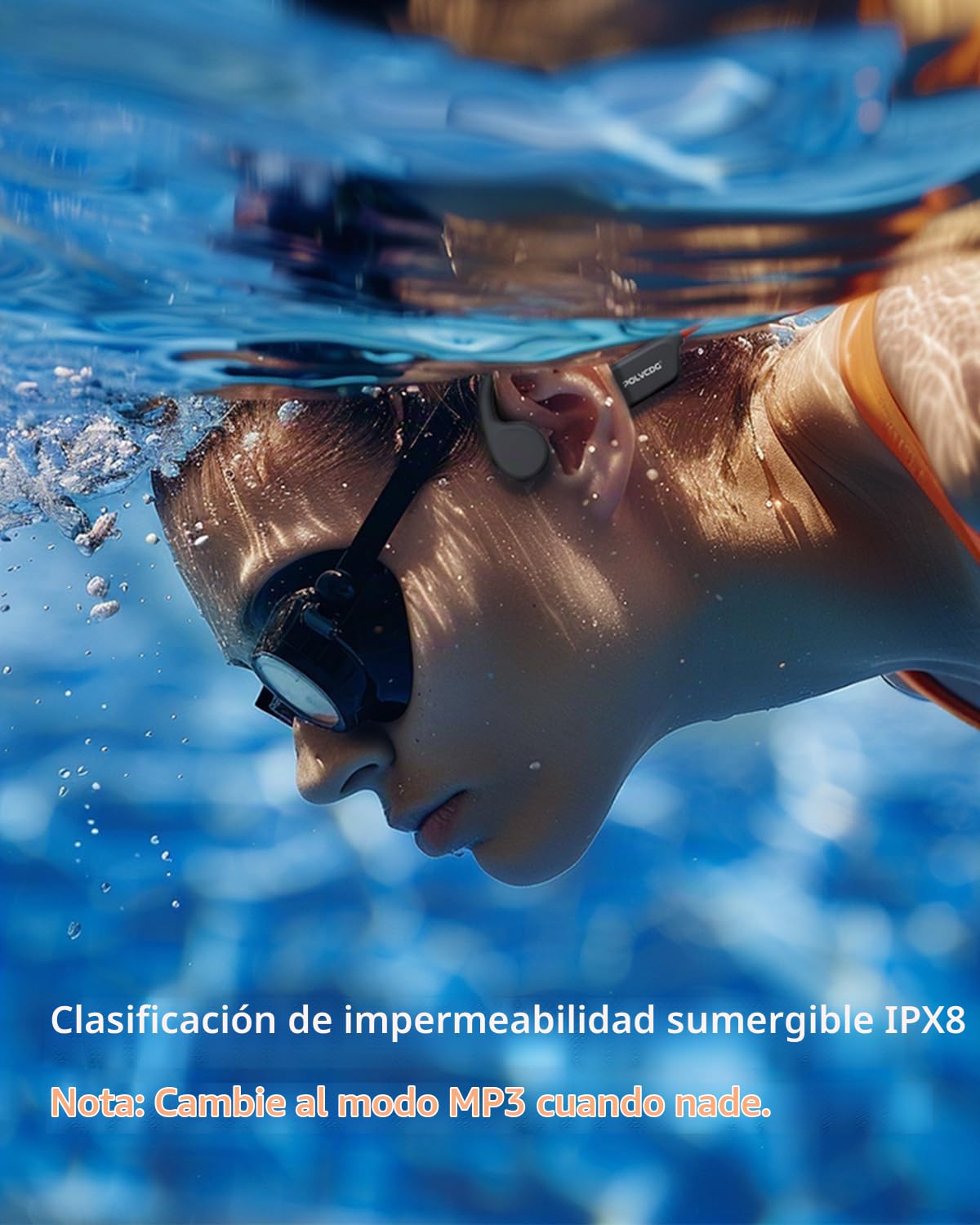 Auriculares de natación, IPX8, impermeables, de conducción ósea, 32 GB de memoria, auriculares abiertos con micrófono, auriculares inalámbricos deportivos subacuáticos para entrenamiento
