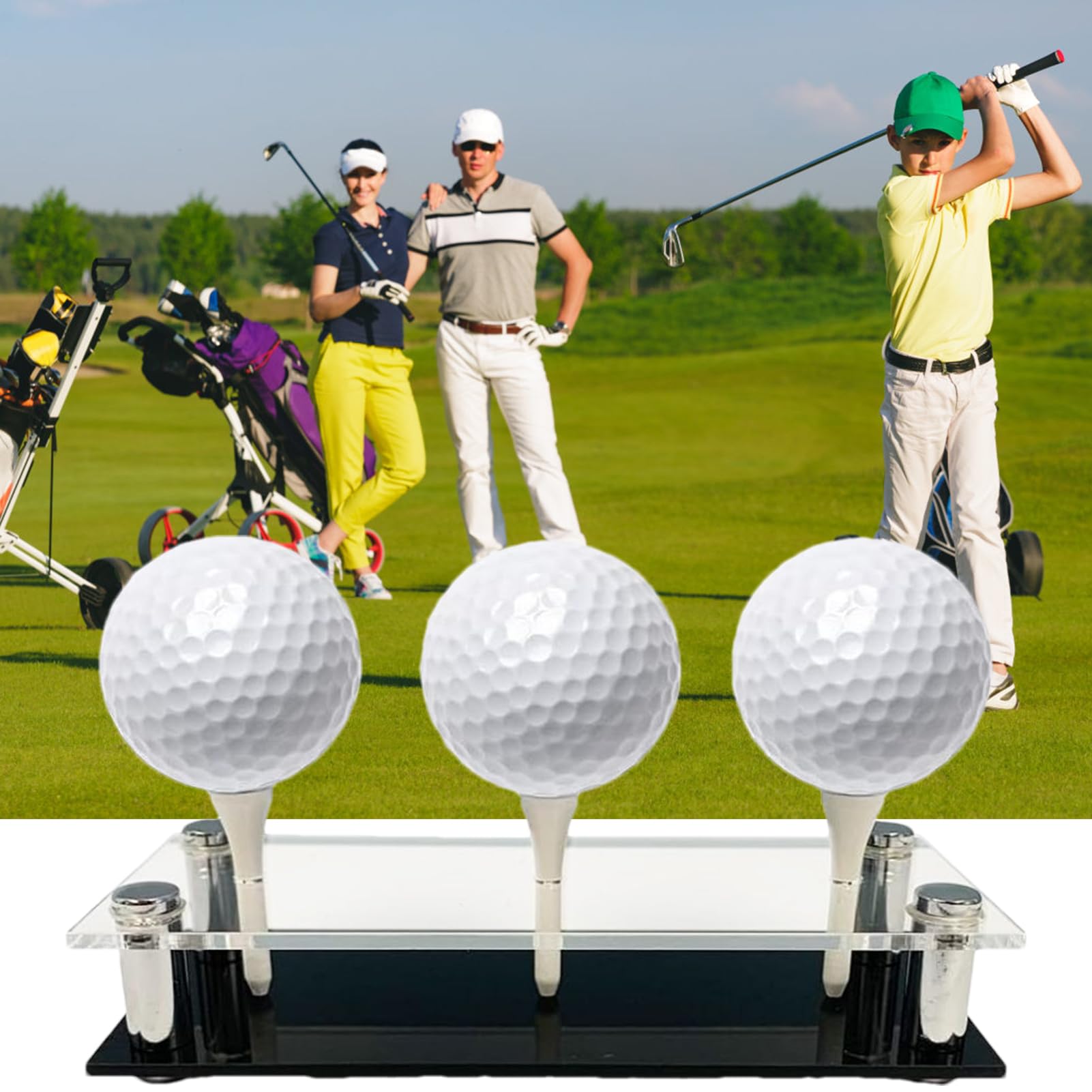 Gablota na piłeczki golfowe - pamiątka kolekcja piłek golfowych gablota ekspozycyjna - akrylowa metalowa prezentacja do przechowywania piłek golfowych na biurko stół biurko sypialnia studia