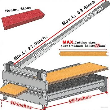 330mm PrecisionCuts Pro Laminate | Vinyl Floor Cutter, Full Cut for Engineered Hardwood, Parquet, Laminate, HDF, MDF, Vinyl Plank, Siding & More, 17mm Thick, Heavy Duty-Grade for Business- Best Buy!