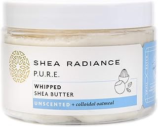 Shea Radiance Whipped Shea Butter w/ Colloidal Oatmeal - Blended w/ Skin-Soothing Oatmeal & Moisturizing Rice Bran Oil | U...