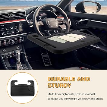 Car Table Steering Wheel Double Sided Multifunctional Tray Laptop Holder