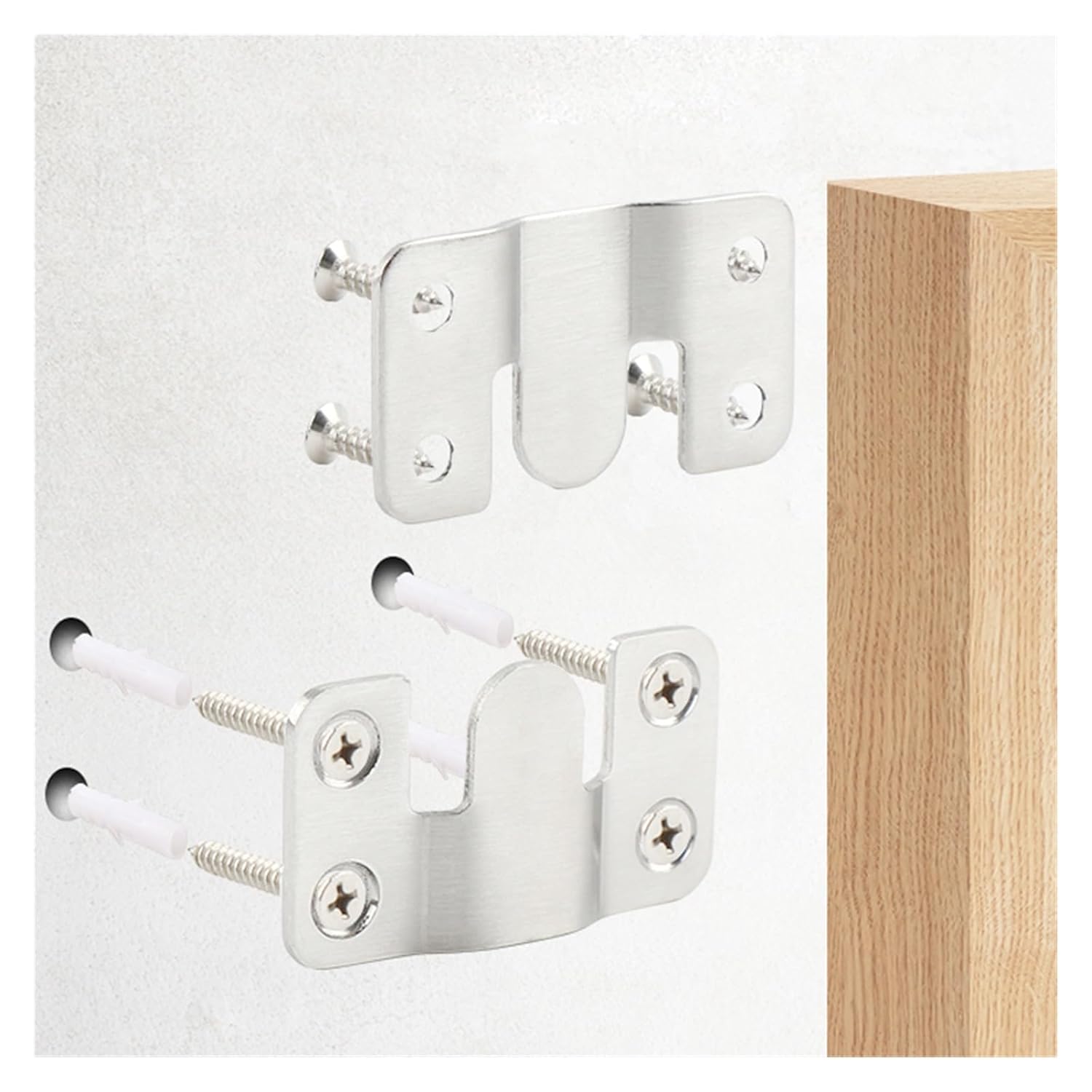 mounting Brackets,Interlock Hanging Buckle, 1 Packs Picture Hangers Stainless Steel Hook Hanging Hanger Art Work Photo Wall Mounted Hanging Hook (Color : 4PCS, Size : B 54mm) (Color : 4PCS, Size