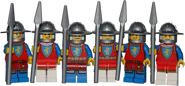 LEGO Ritter Minifiguren: Falkenritter & Löwenritter mit Waffen