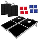 Smartxchoices 4 X 2FT / 3 X 2FT Portable Bean Bag Cornhole Game Set with 8 Bean Bags and Carrying Case