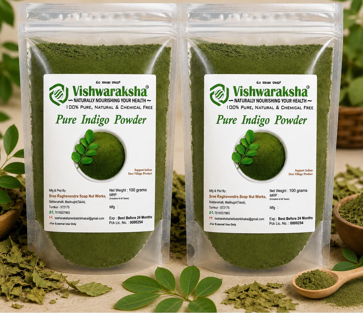 Pure Indigo powder for Hair growth | Natural Hair Color & Healthy Hair | 100% Pure and Natural | No-SLS, No-Paraben, Pure Indigo Powder Pack of 2-image-29