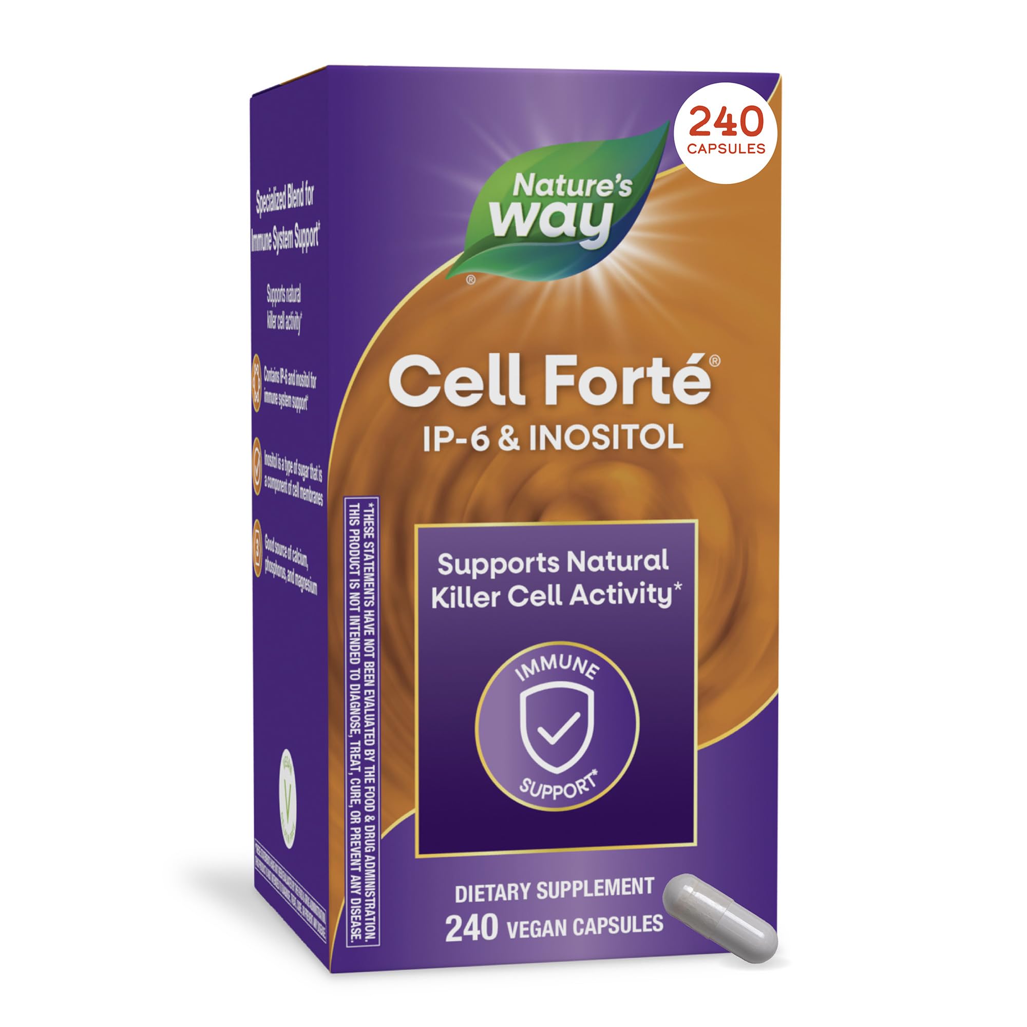 Nature's Way Cell Forté IP-6 & Inositol, Immune System Support*, 240 ct 240 Count (Pack of 1)