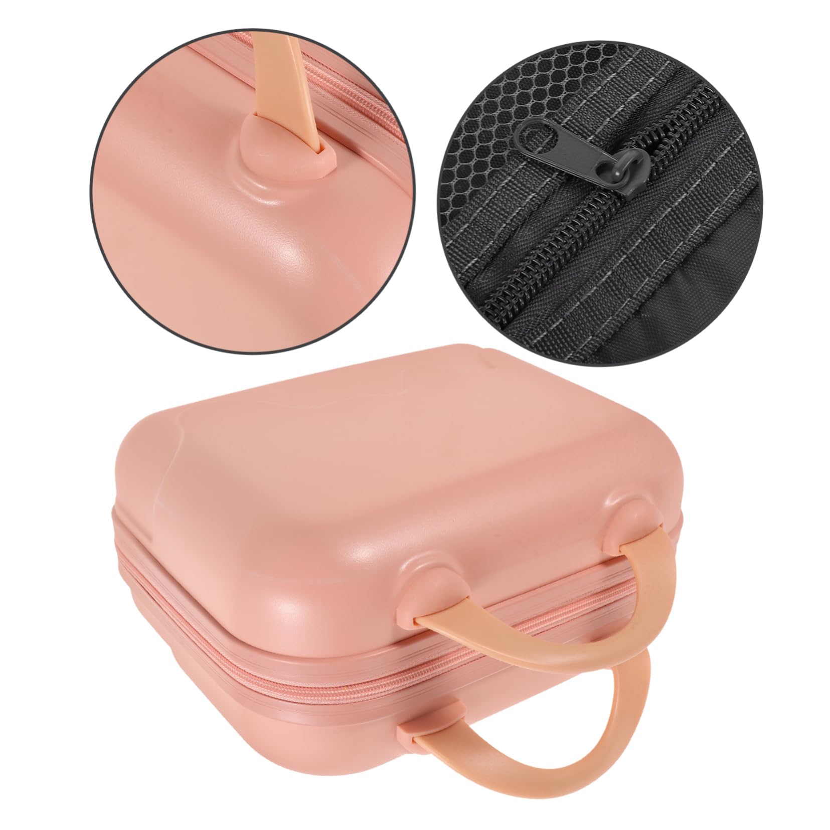 Borsa Trucchi Rigida Rosa Grande Capacità per Viaggio e Storage | Abs e Poliestere, Livelli e Scomparti, Design con Maniglia, Uso Pratico per Donne