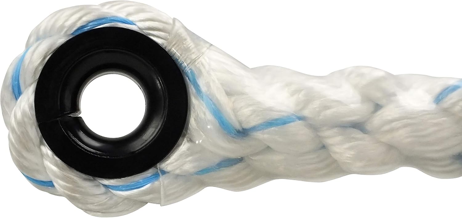 5/8" Adjustable Positioning Lanyard- 3 Strand- 6 & 8 FT Steel Rope Grab- Great for Positioning.