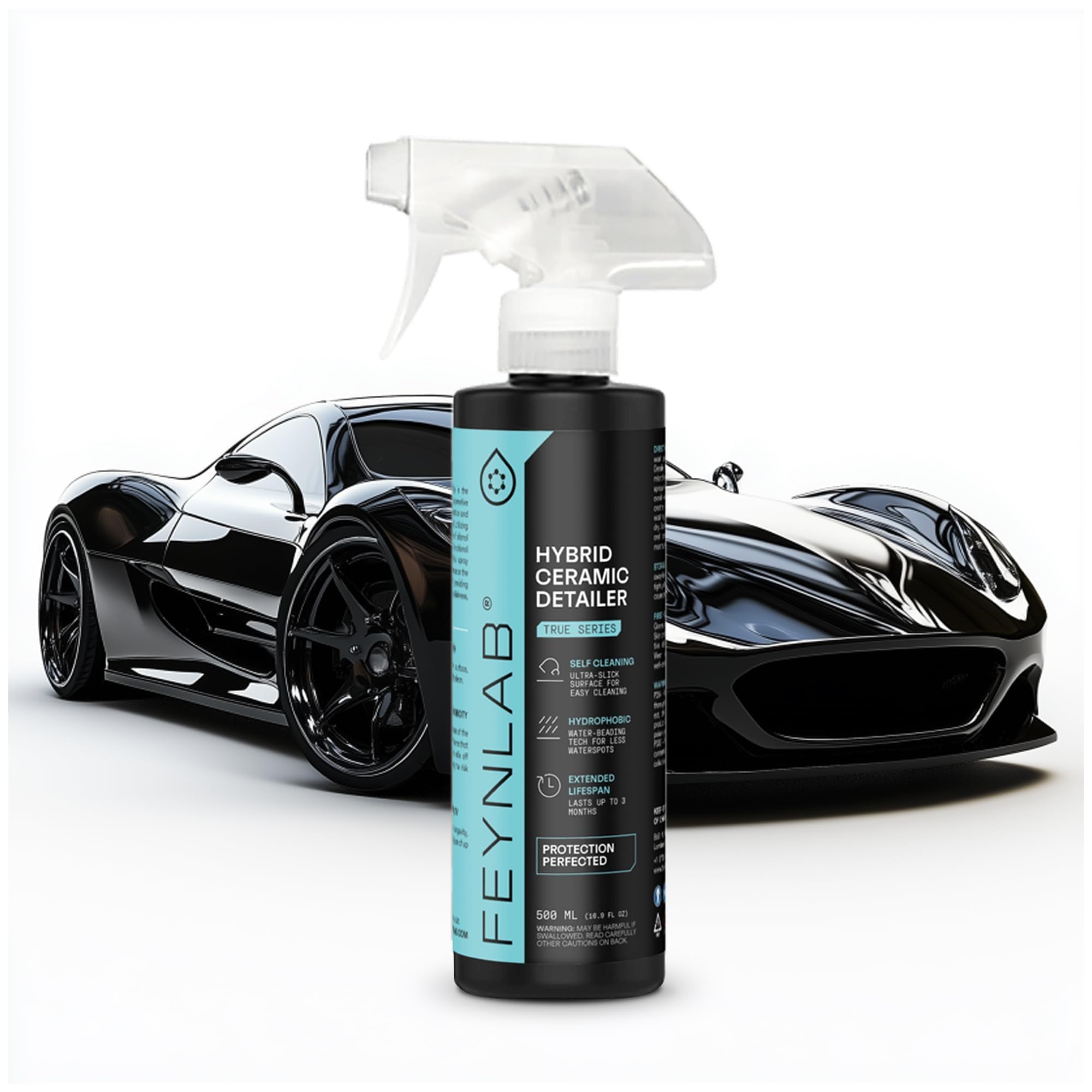 FEYNLAB Hybrid Ceramic Detailer Spray 500ml | Ceramic Coating for Cars, Car Detailing with Ultimate Shine & Protection | Premium Hybrid Solutions Spray Coating with Hydrophobic Properties