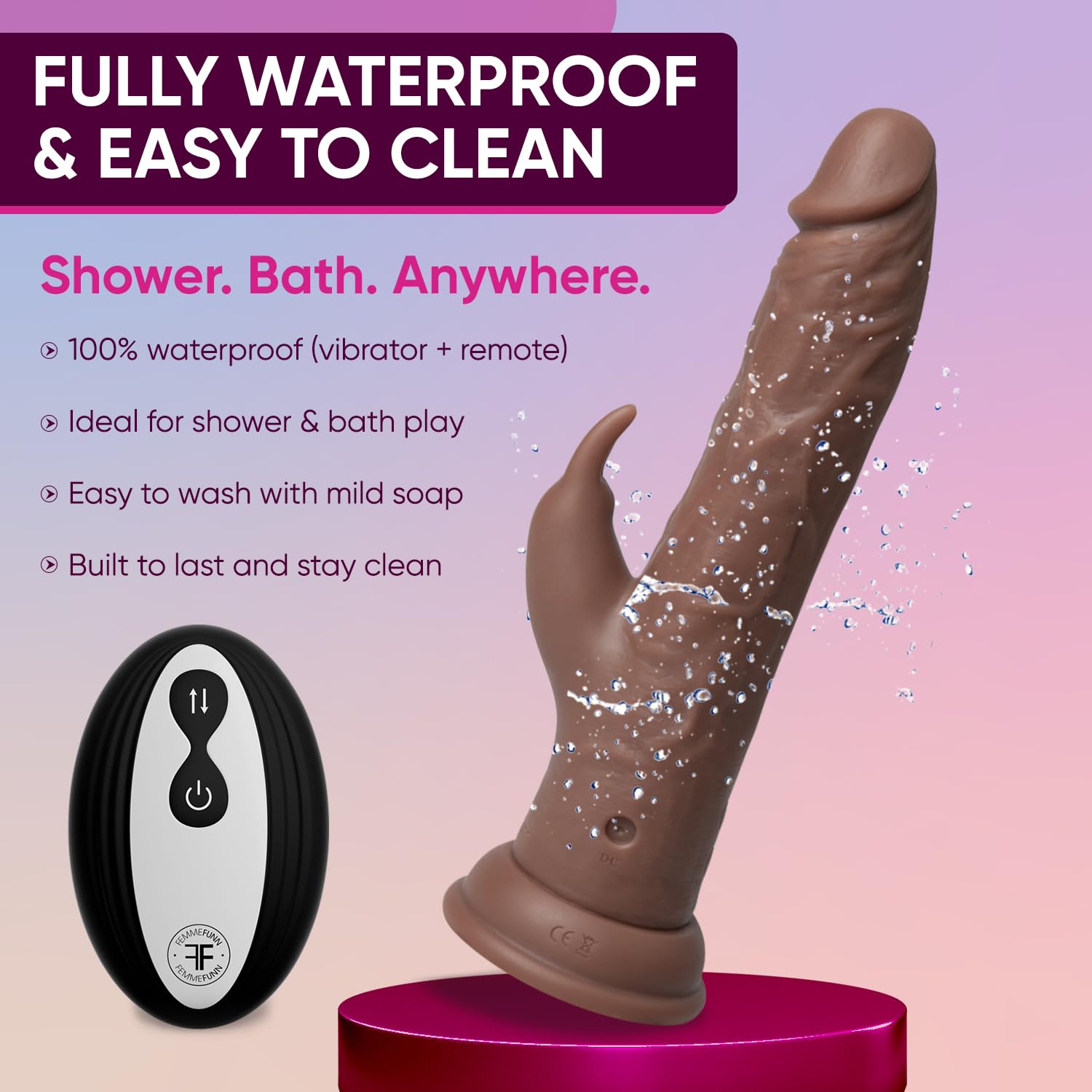 Femmefunn Thruster Vibratori rabbit Brown 22,3 cm