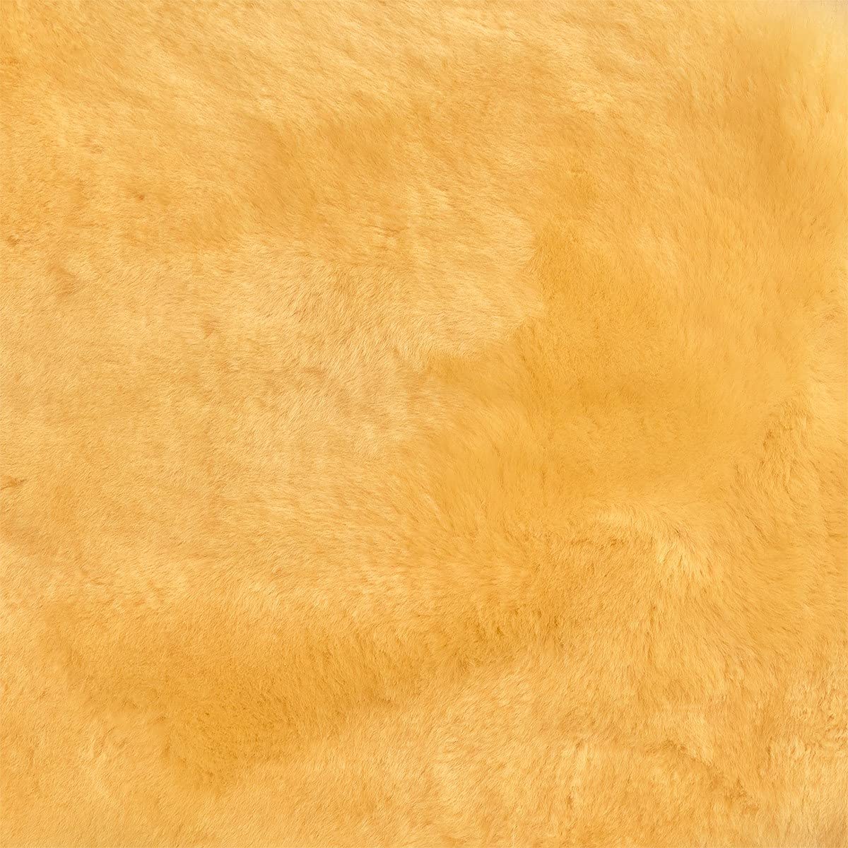 Vanuba - Tapis Naturel en véritable Peau de Mouton 90-100 cm, Doux et Chaud pour séjour, Descente de lit ou Coin Cosy - Confort et décoration chaleureuse