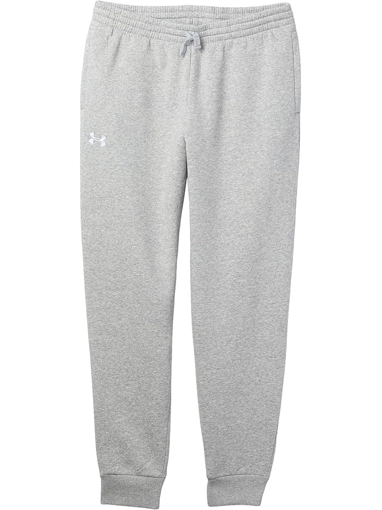 White Under Armour Rival Fleece Joggers (Big Kids)