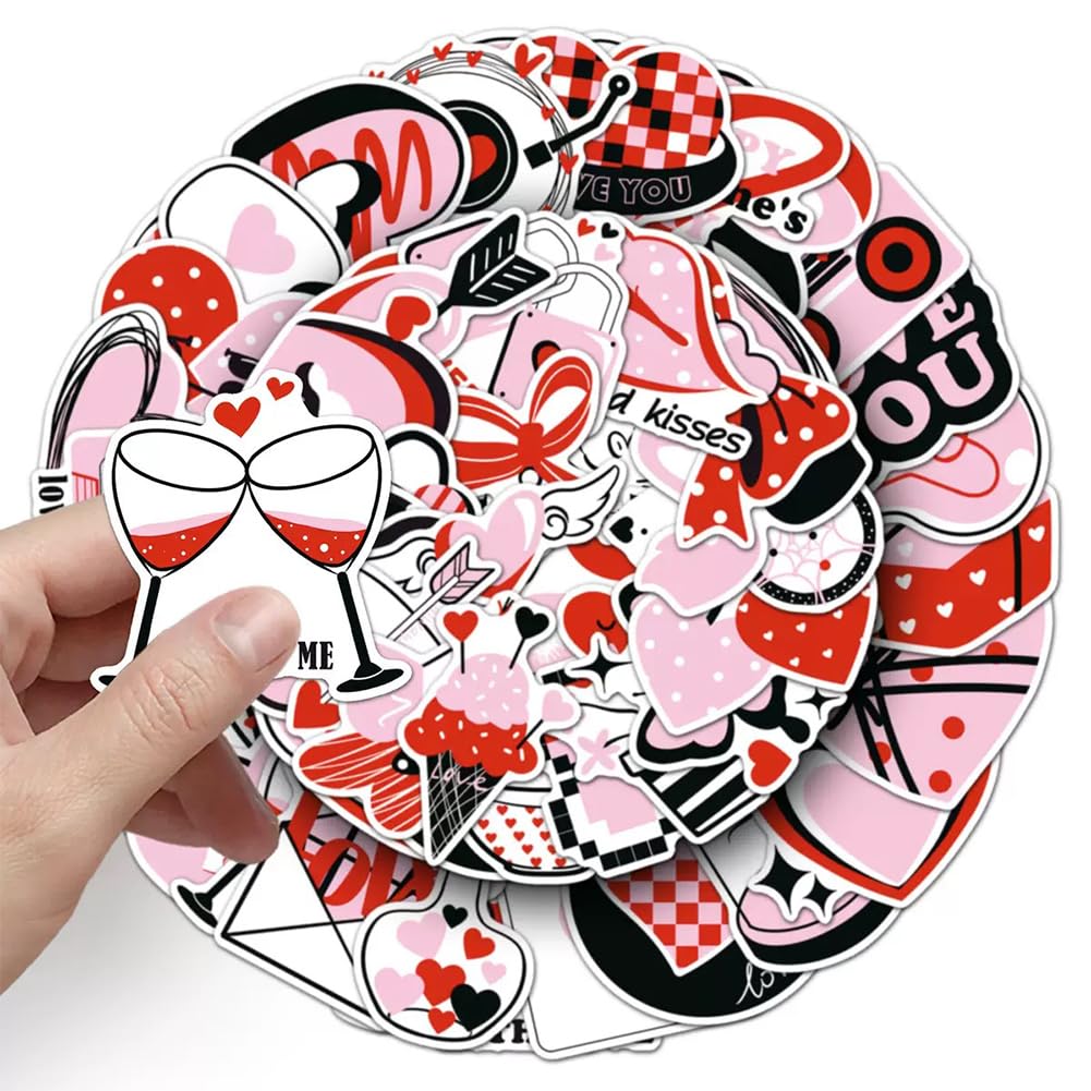 Amazon.com: 50 Pcs Love Stickers | I Love You Waterproof Vinyl