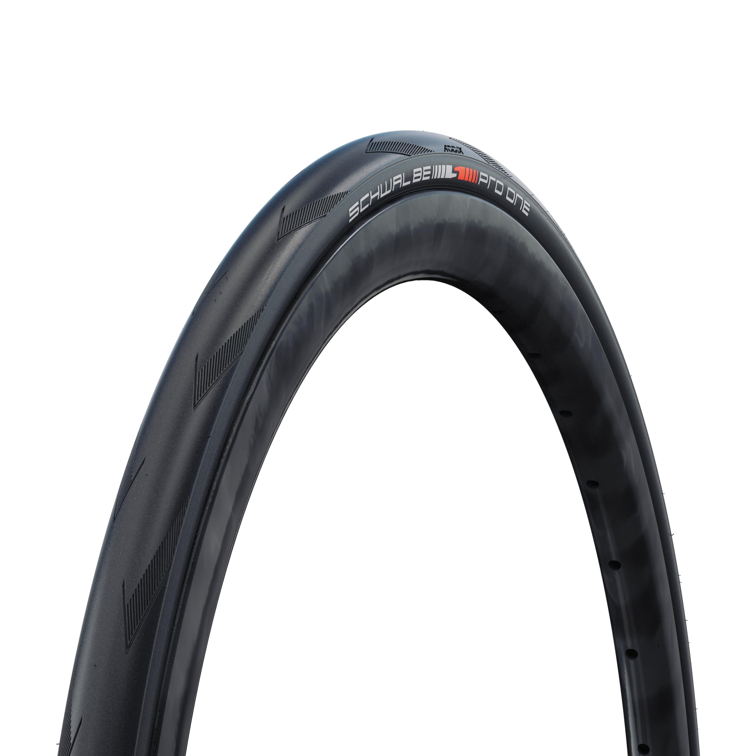 Schwalbe Pro One TLE Road Bike Tire – Tubeless Easy Tire with V-Guard Puncture Protection – Super Race Carcass – Addix Race Compound