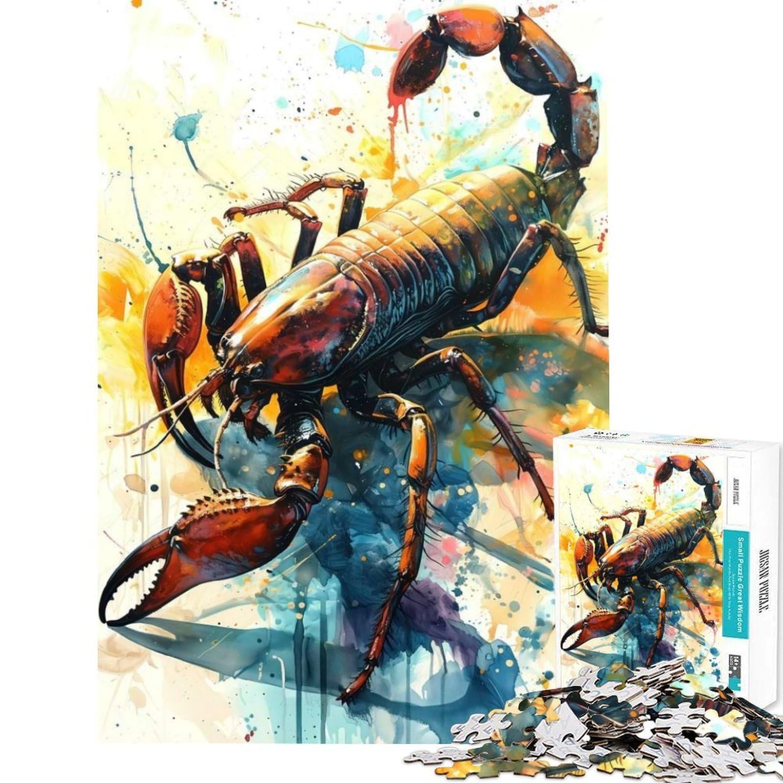 1000 Piece Jigsaws for Adults Puzzle The Attacking Scorpio Puzzles for Adults Family Game Stress Reliever Gifts for Friends And Family (Size 38x26cm)