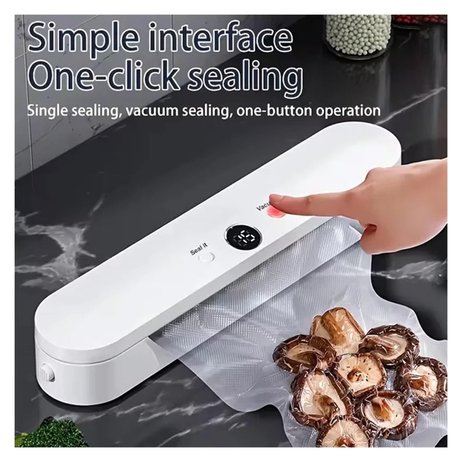Soldador, Máquina selladora al vacío automática for almacenamiento de alimentos con 10 Uds. Máquina selladora de bolsas de comida gratis for envasado al vacío