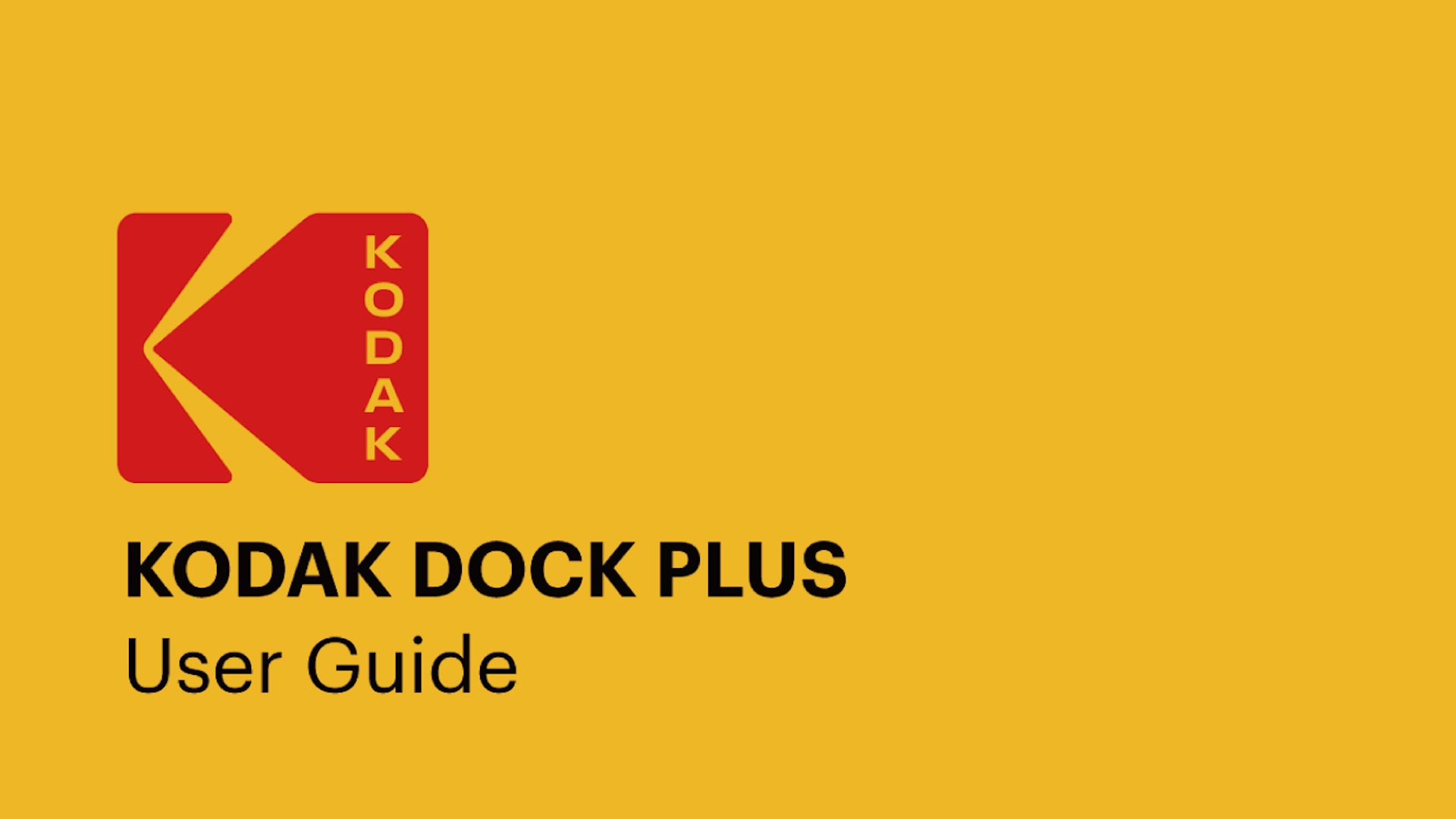 Kodak Dock Plus Photo Printer User Guide Video