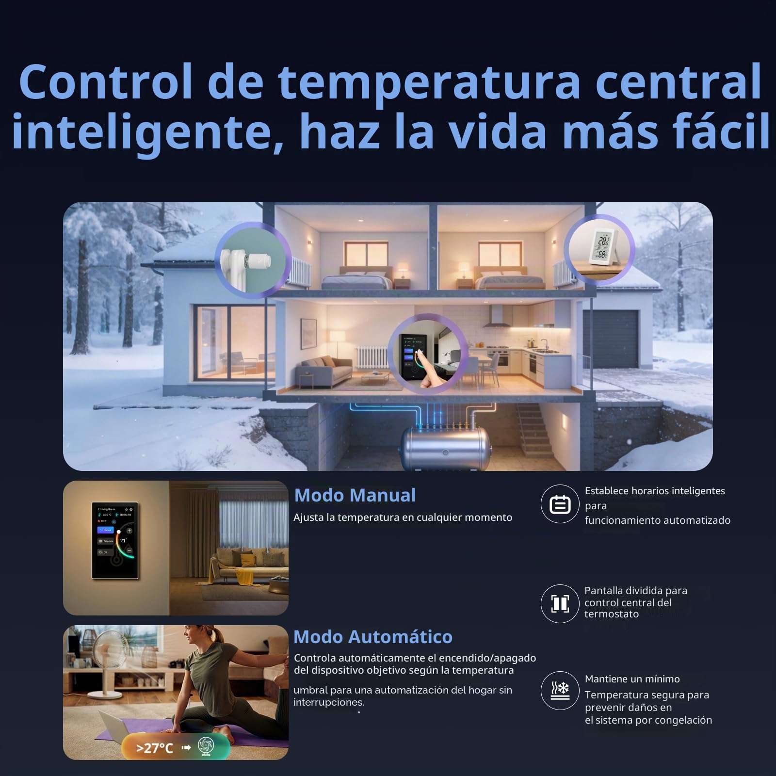 SONOFF NSPanel Pro 120 Panel de control para el hogar inteligente con puerta de enlace Zigbee integrada y seguridad del hogar, monitoreo de energía, funciones de visualización de la cámara (blanco)