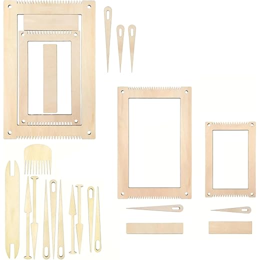 Cliths Rectangle Weaving Loom Kit DIY Craft Tool for Beginners, Handmade Wall Hangings & Textile Art Frame (Set of 14 Pcs)