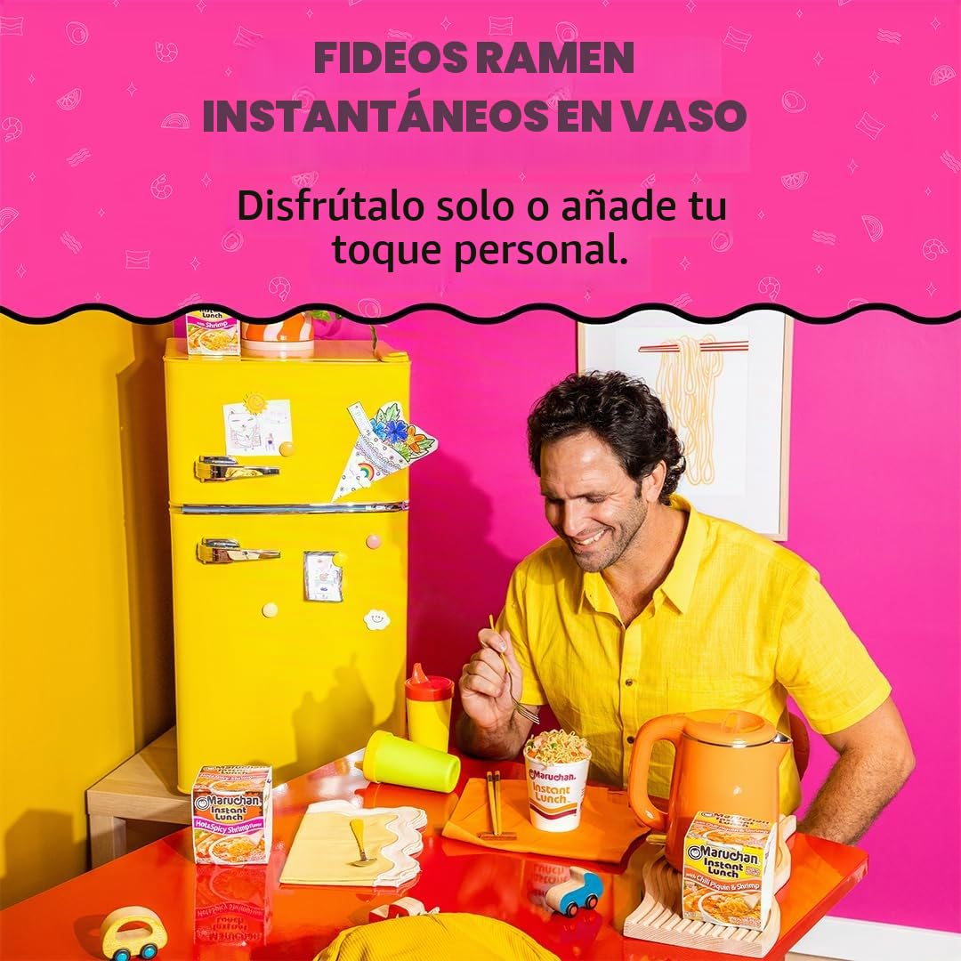 Maruchan Instant Lunch,Cajun Style With Chili Piquin & Shrimp, 2.25-Ounce Packages (Pack of 12)