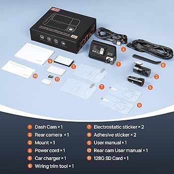 Amazon.com: 70mai 4K Dash Cam Front and Rear with STARVIS