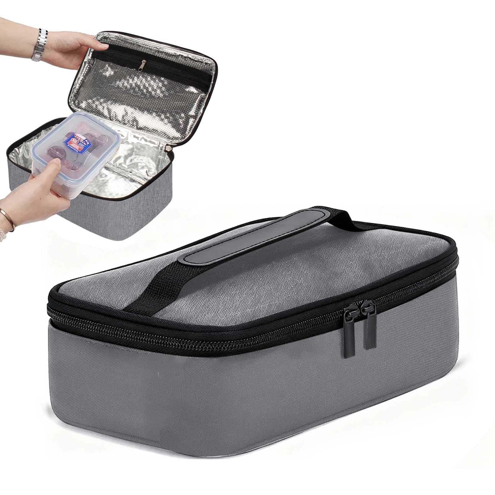 Megcdtr Insulated Lunch Bag, 3.6L Portable Insulated Bag(28×18×8cm/Grey)