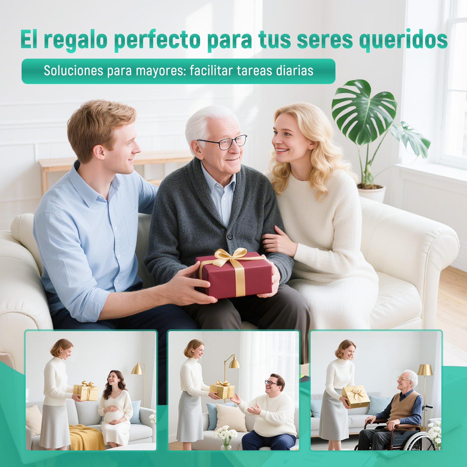 2PCS Herramientas para el Inodoro Bottom Wiper, Self Wipe Aid Helper, Ayudas para el Inodoro Herramientas para Limpiar, Papel higiénico Agarre de Tejido Easy Wipe - Ayuda para discapacitados